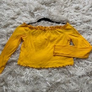 Women’s Long sleeve off the shoulder crop top